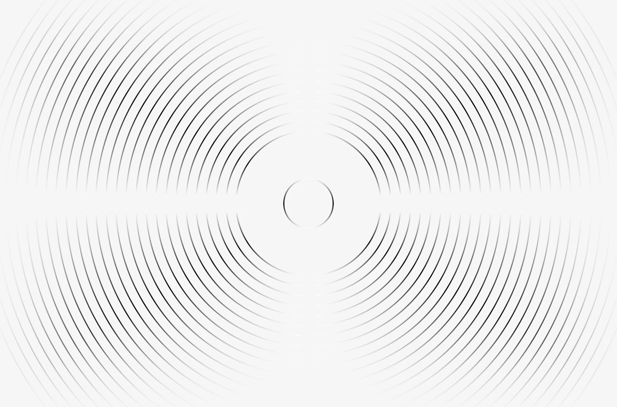 Concentric rings around a central circle on a light background